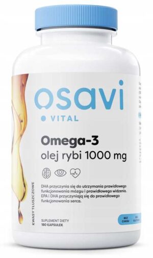 Omega-3 Olej Rybi, 1000mg - 180 softgels EPA DHA