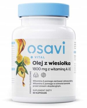 Olej z Wiesiołka z Witaminą A i E 1800 mg 60 kaps