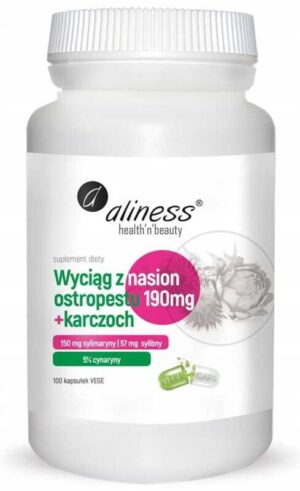 Aliness, Ostropest 190 mg + karczoch 100 kaps