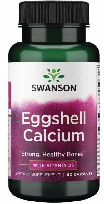 SWANSON Eggshell Calcium with Vitamin D-3 60 kaps
