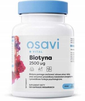 Biotyna, 2500mcg - 120 vegan kaps WITAMIN B7
