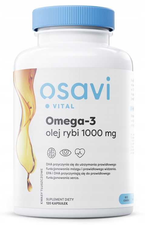 Omega-3 Olej Rybi, 1000mg - 120 softgels EPA DHA - obrazek 2