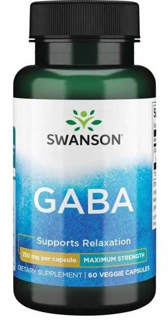 GABA Forte 750 mg 60 KAPS Kwas Gamma-Aminomasłowy