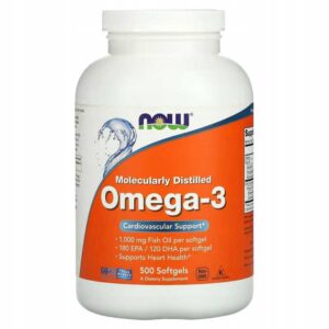 Now Foods OMEGA-3 180 EPA 120 DHA 500 kapsułek