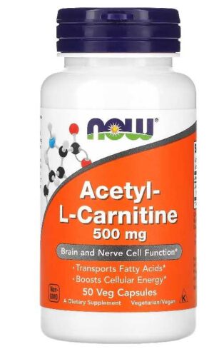 Now Foods ACETYL L-CARNITINE - 500mg 50 kaps ALCAR
