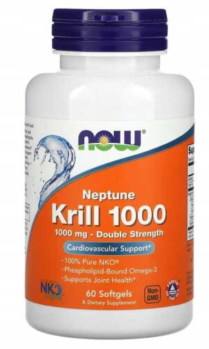 NOW Foods NEPTUNE KRILL OIL 1000mg 60k OLEJ KRYLA