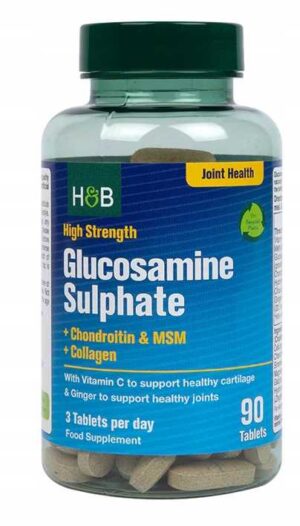 GLUKOZAMINA + CHONDROITYNA + KOLAGEN / 90 tabletek