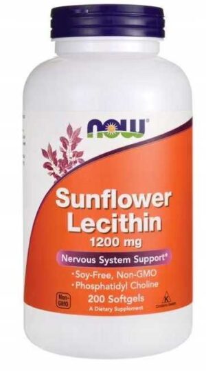 NOW Foods, LECYTYNA SŁONECZNIKOWA 1200 mg 200 kaps
