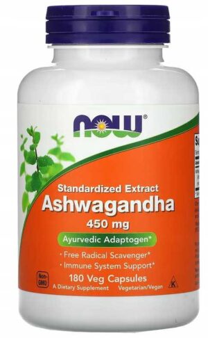 ASHWAGANDHA EKSTRAKT 450mg 180k ŻEŃ-SZEŃ INDYJSKI