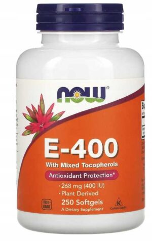 WITAMINA E 400IU 250 kaps MIX TOKOFEROLI NATURALNA