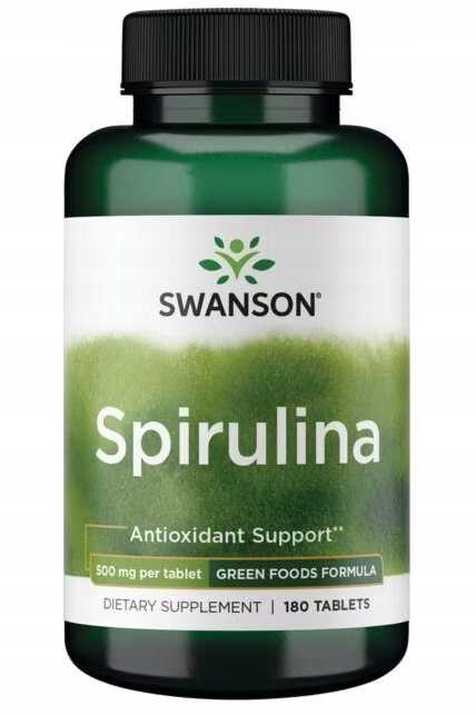 Swanson - SPIRULINA 500 mg - 180 tabletek
