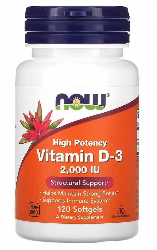 WITAMINA D3 2000 IU 120 kapsułek żel. - Z LANOLINY