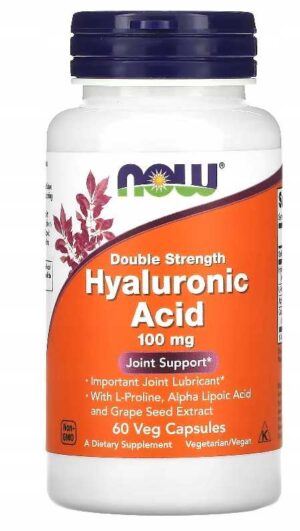 KWAS HIALURONOWY 100mg 60 kaps HYALURONIC ACID NOW