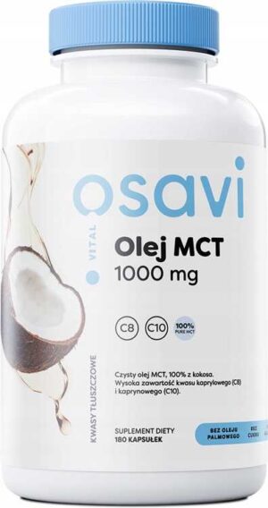 Olej MCT z kokosa 1000mg - 180 softgels
