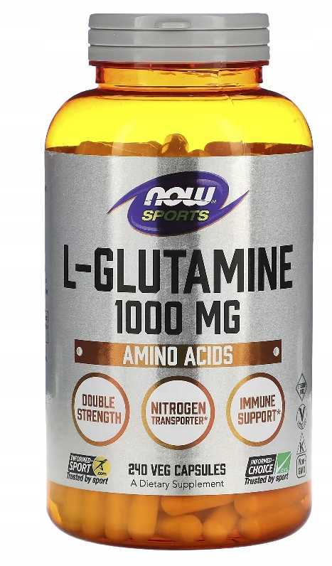 NOW Foods - L-GLUTAMINE 1000 mg L-GLUTAMINA 240kap