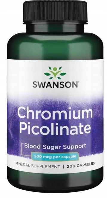 SWANSON, Pikolinian Chromu 200 mcg 200 kaps CHROM