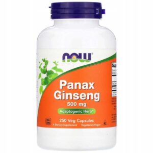 NOW FOODS, PANAX GINSENG 500 mg 250 kaps ŻEŃ-SZEŃ