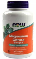NOW FOODS Cytrynian Jabłczan Chelat MAGNEZU 90kaps