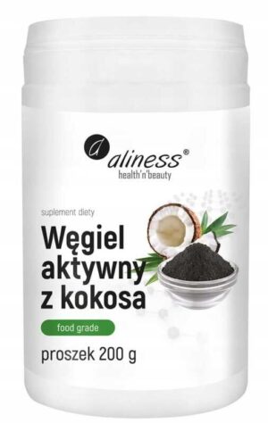 Aliness Węgiel aktywny z kokosa 200gram AKTYWOWANY