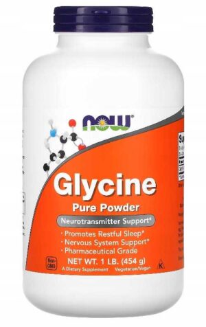 NOW FOODS GLYCINE POWDER 454g GLICYNA w proszku