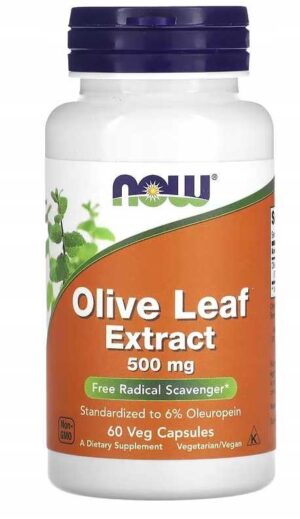 NOW Foods OLIVE LEAF Extract - 60 kaps LIŚĆ OLIWNY