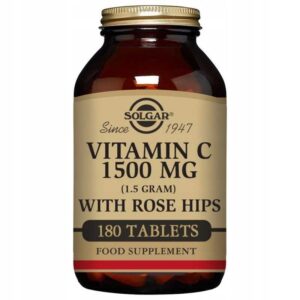 Solgar, Witamina C z dziką różą 1500 mg 180 tabl