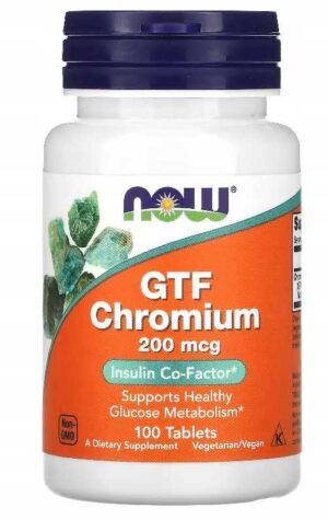 Now Foods - CHROMIUM GTF 200 mcg 100 tabl GTF