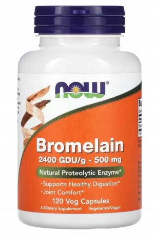 NOW FOODS - BROMELAIN 500mg - 120 kaps BROMELAINA