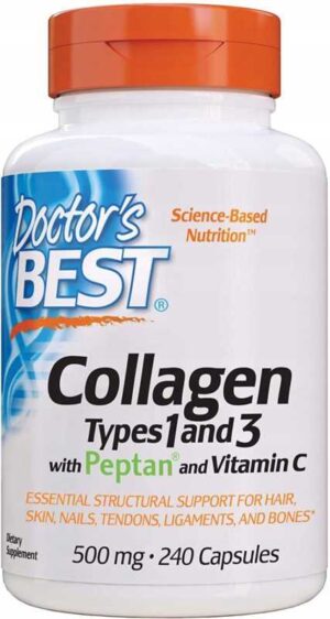 Doctor's Best, KOLAGEN TYP 1 & 3 /240 kapsułek