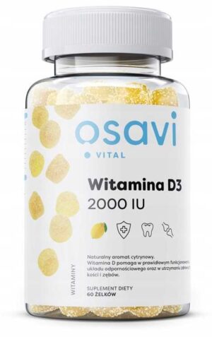 Witamina D3 Gummies, 2000IU (Cytryna) - 60 gummies