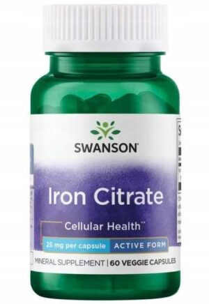 SWANSON IRON CITRATE CYTRYNIAN ŻELAZA 25mg 60kaps