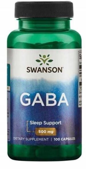Swanson GABA 500 mg 100kap Kwas Gamma-Aminomasłowy