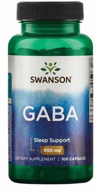 Swanson GABA 500 mg 100kap Kwas Gamma-Aminomasłowy