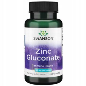 CYNK 30 mg 250 tabletek SWANSON Glukonian Cynku