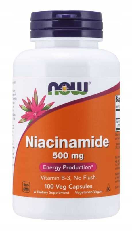 Nikotynamid - Niacinamide 500 mg 100 kaps NO FLUSH