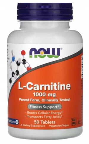 Now Foods L-CARNITINE - 1000 mg 50 tab L-KARNITYNA