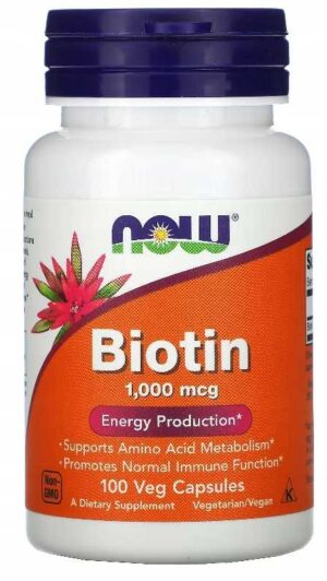 Now Foods - BIOTYNA 1000mcg 100 kaps - Witamina B7