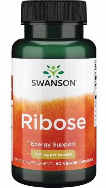 D-RYBOZA 750mg 60 kapsułek D-Ribose SWANSON