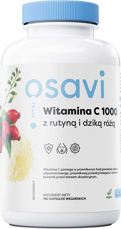 Witamina C 1000 + Rutyna i Dzika róża - 180 kaps - obrazek 2