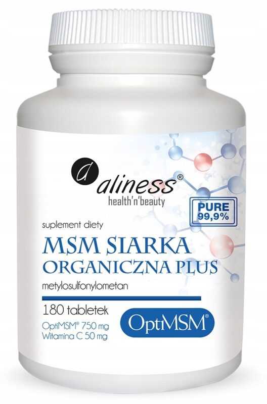 Aliness, MSM Siarka Organiczna PLUS x 180 tabletek