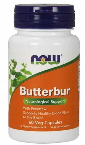 Butterbur 60kaps LEPIĘŻNIK RÓŻÓWY + WROTYCZ MARUNA