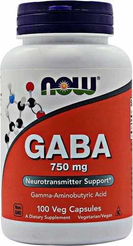 GABA 750mg - 100 kaps - Kwas Gamma Aminomasłowy