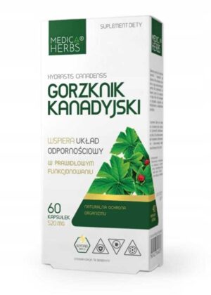 GORZKNIK KANADYJSKI KORZEŃ 60 kaps Goldenseal Root