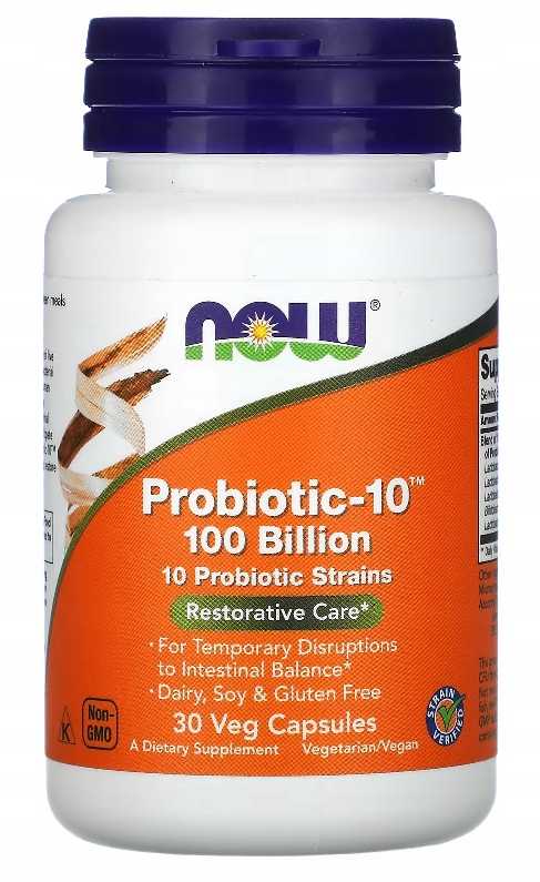 Now Foods PROBIOTIC 10 - 100 mld PROBIOTYK 30 kaps