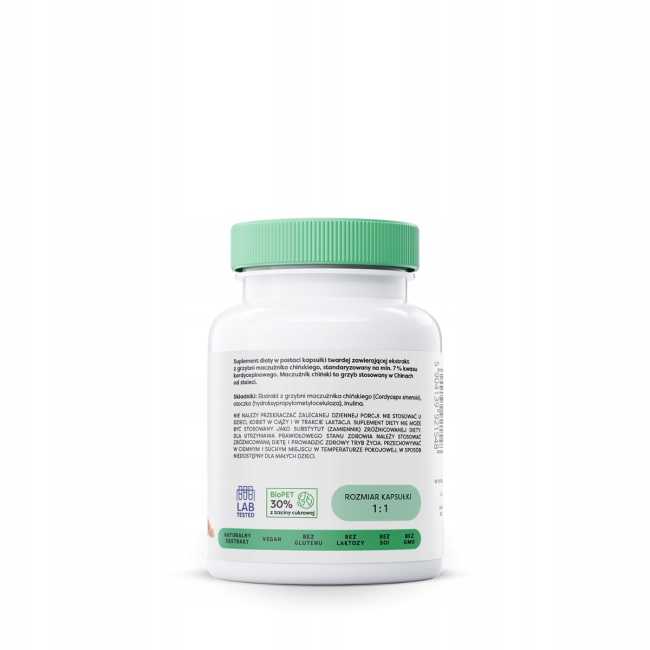 CORDYCEPS SINENSIS EKSTRAKT 1200mg 60kap MACZUŻNIK - obrazek 3
