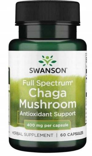 Chaga Mushroom - GRZYB CHAGA - 60 kaps - SWANSON