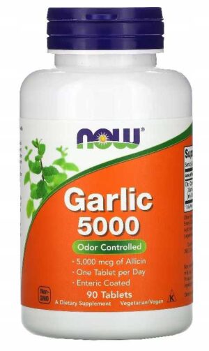 NOW FOODS GARLIC 5000 Czosnek Allicyna Odporność