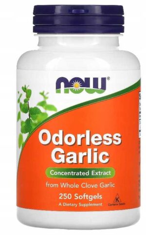 NOW Foods ODORLESS GARLIC 250 Czosnek bezzapachowy