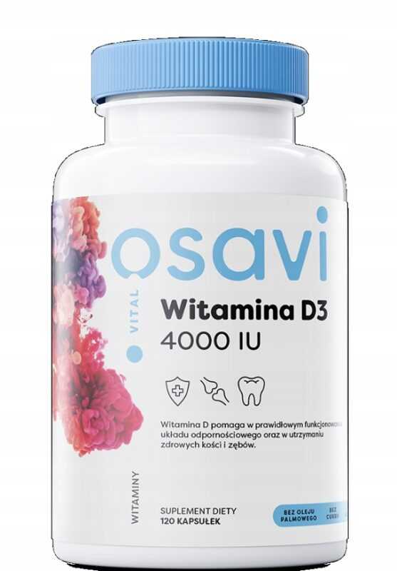 Witamina D3 4000IU - 120 softgels ODPORNOŚĆ KOŚCI
