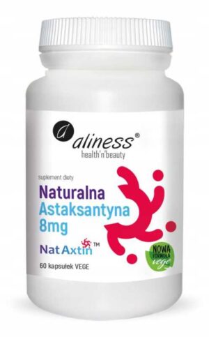 Aliness, Naturalna Astaksantyna Nat Axtin 8mg 60k